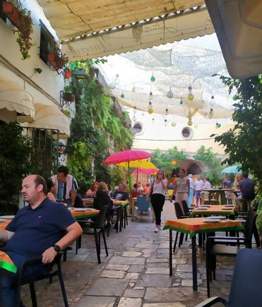 Sitting outside at Bar Juanito in Jerez de la Frontera 