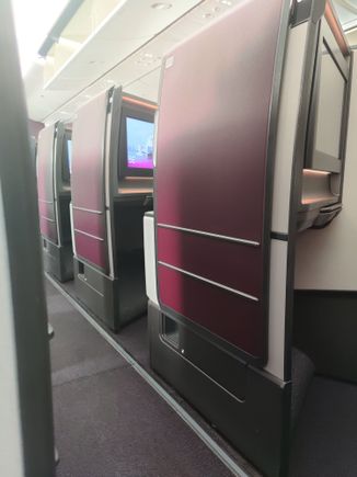 Isle with open sliding doors