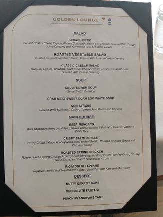 The menu