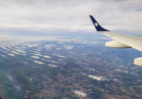 Views of Eastern France on the flight to Düsseldorf 