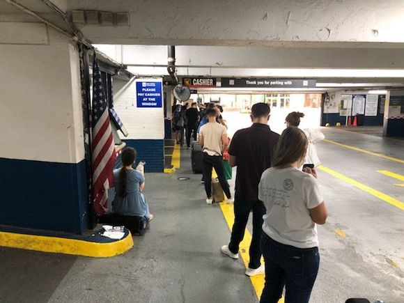Part of a renter line at a NYC Hertz location on 6/12/21.  One rental rep was providing a car every 15 minutes or so with the assistance of only one other team member running cars from the basement levels.  I counted perhaps 20 cars in inventory, for dozens of renters.  