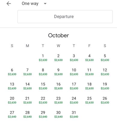 Premium economy pricing, October 2024 SHH-JFK
