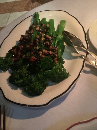  Broccolini with pine nuts and currants 