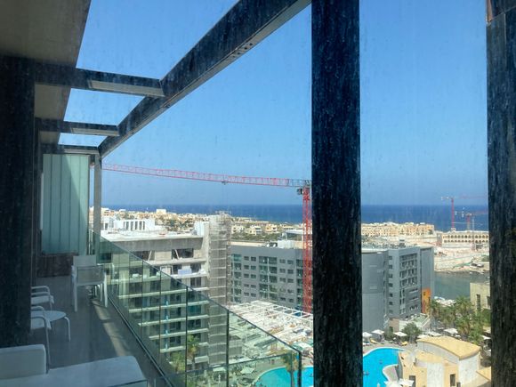 Large wide balcony facing the 