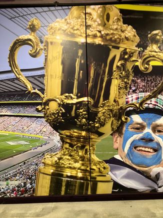 Has anyone else noticed that the Webb Ellis trophy has been printed back to front in the T5 underground walkway?
