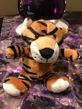 Conrad stuffed animal handed out on request only.