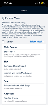Chinese menu 