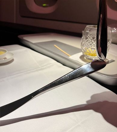 On the BA11, the cutlery was magnetic!