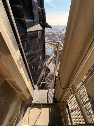 If the lift breaks, this is the way down!