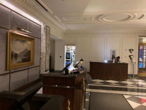 Bell desk and secure luggage and packages storage room