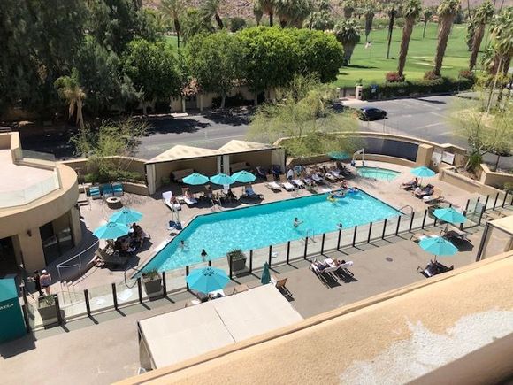 Pool view off the back balcony.