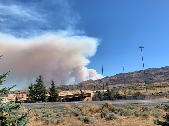 Davis Fire. The wind was very strong that afternoon so there was a Red Flag Warning for the entire area. 