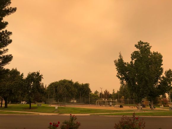 Smoke from record heat and fires. 