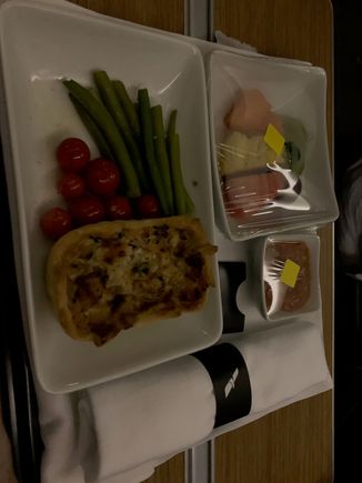 Prawn Quiche - quite tasty mid-flight snack