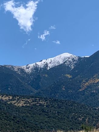 Snow on the peak. By the afternoon, it was gone 