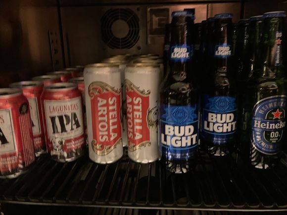 Beers available for self serve 