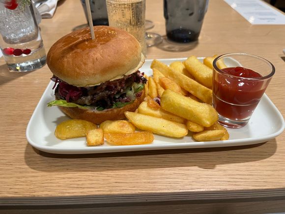 Reindeer burger again, maybe my 20th. Wish there were different choices for a while