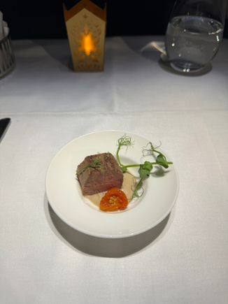 Beef amuse bouche - did not like the sauce