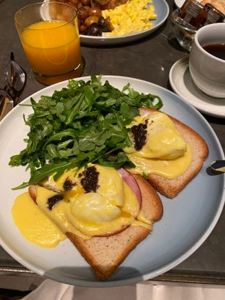 Eggs Benedict. With GF toast