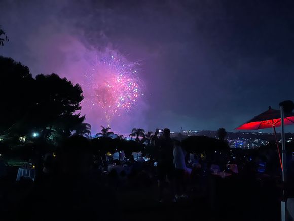 Fireworks from the 7th hole of the golf course (the hotel also had a BBQ we did not participate in - $40 per adult, $20 per child)
