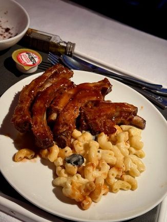 BBQ Pork Baby Back Ribs with truffle mac and cheese