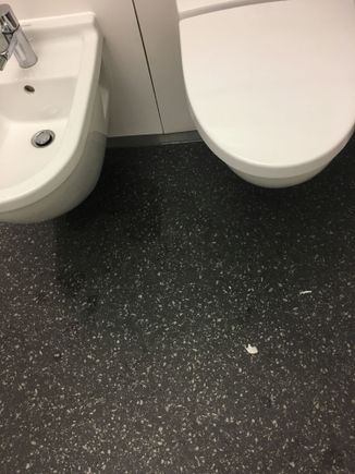 Water or something else on the floor?