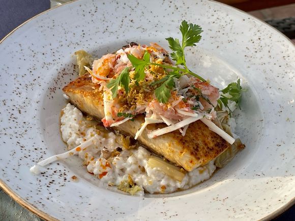 Brown's Beach House kampachi with coconut rice