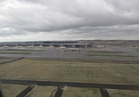 Just before touchdown at new IST - nasty weather!