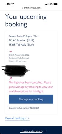 Forgive the amateur reference redaction. As you see, pretty convincing! But if I click through, or check on the app - no reference to any cancellation. 