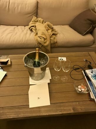 In room welcome for anniversary