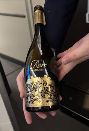 Pre-departure champagne