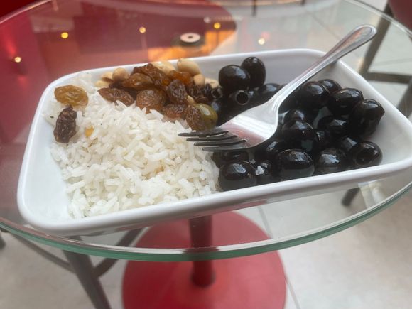 Not a ton of food on offer, but the olives weren't bad