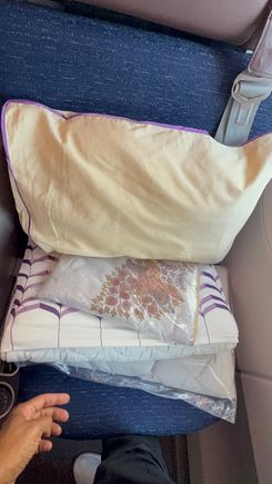 Amenities provided included a fitted mattress cover (thank God!!), a pillow, sheet, and blanket. Later pajamas were distributed along with slippers.