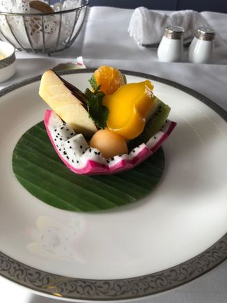 Accompanied with some fruit