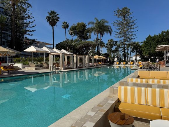 Main pool on a quieter Monday morning