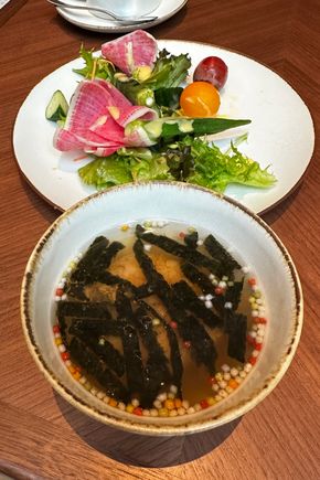 Salad & Ochadzuke (Tea and soup over the rice)