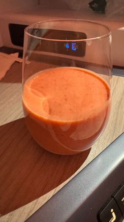 Mango and raspberry smoothie
