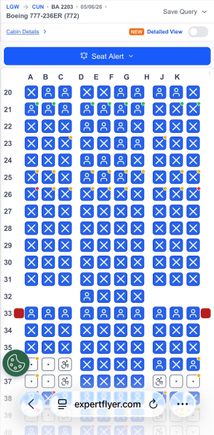 Check in opens tomorrow 13:25. Any idea why BA have blocked nearly all the seats on this flight?