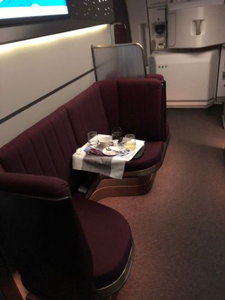 I had them bring the meal to the lounge area and got all set up there
