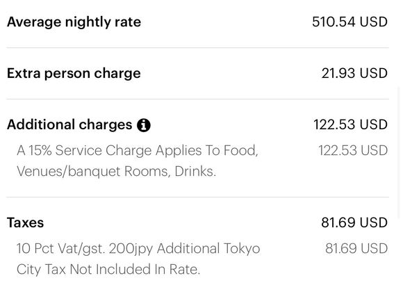 What are these additional charges?  It’s applied no matter the room type.  Has anyone else seen these outside of this hotel? 