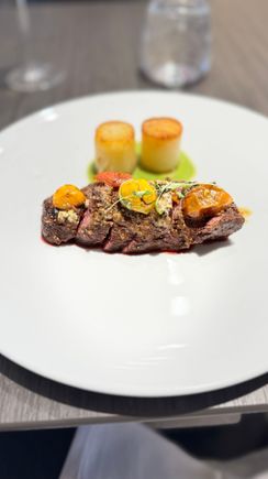 Mustard rubbed steak 