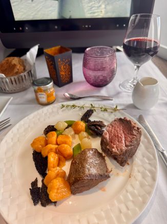 Meat was not dry and still a bit pink 