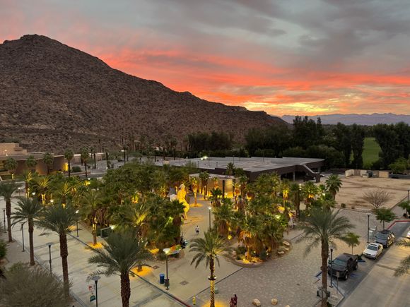 Sunset view from balcony
