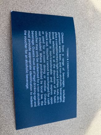 The voucher's T&C