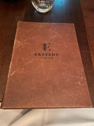 Menu...actually just a drink menu. I ended up going for the 9 course tasting menu. Believe they have a 7 course one also. 