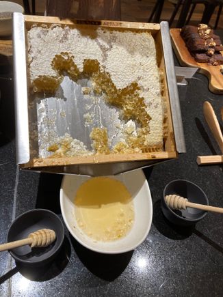 Honey from the hotel's own resident bee population 