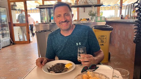 Grilled sardines at the barb before lunch