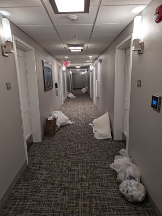 hallway mess
