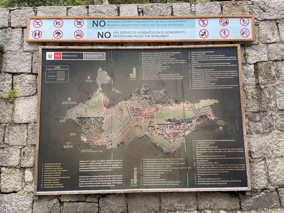 Map of the different routes