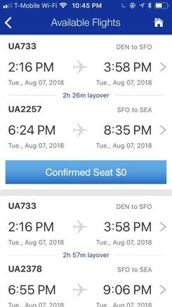 UA733 to SFO